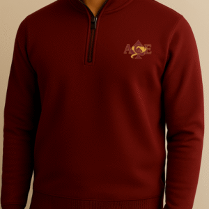 Maroon Quarter Zip Sweater