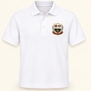 White Crested Short Sleeve Polo