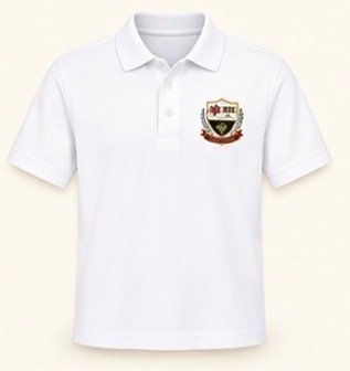 Short Sleeve White Collared Golf Shirt