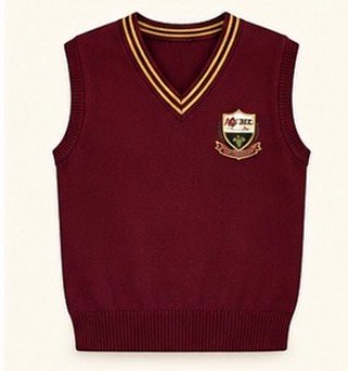 Maroon Crested Vest