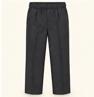 Grey Elastic Waist Pants
