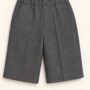 Grey Elastic Waist Shorts